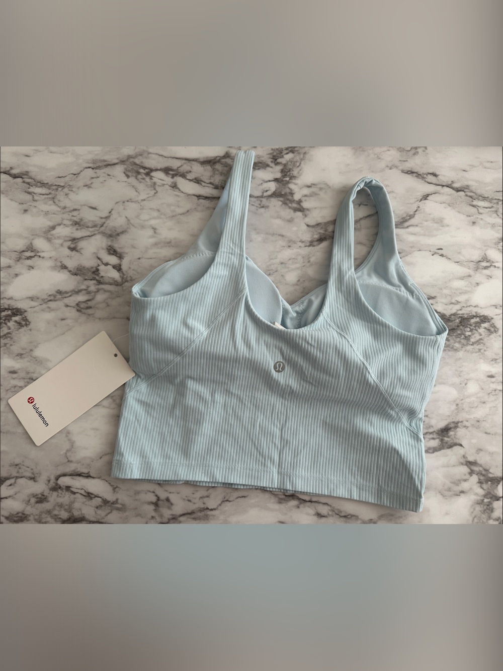 NWT lululemon align ribbed tank - powder blue - size 8 - Picture 2 of 5